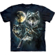 The Mountain Erwachsenen T-Shirt "Moon Wolves Collage" 5XL
