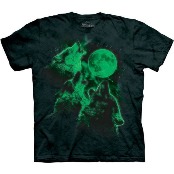 The Mountain Erwachsenen T-Shirt "Glow Wolf Moon"