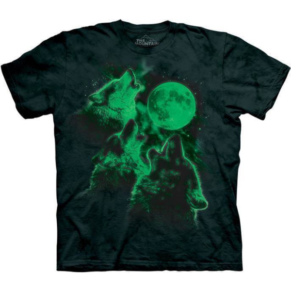 The Mountain Erwachsenen T-Shirt "Glow Wolf Moon" L