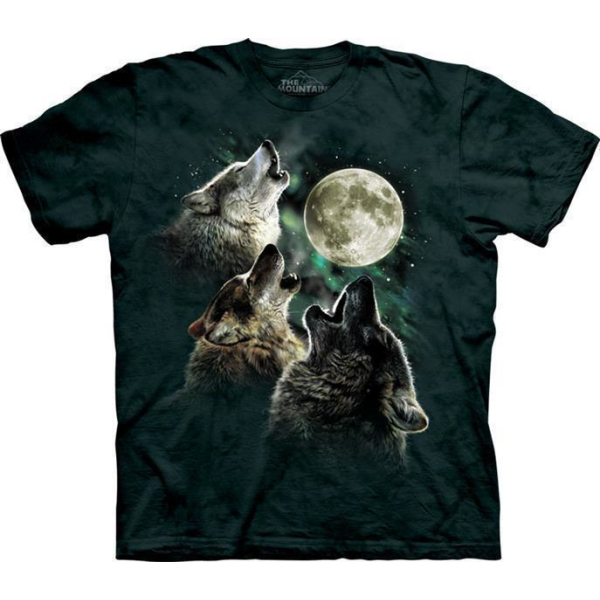 The Mountain Erwachsenen T-Shirt "Three Wolf Moon" S