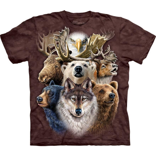 The Mountain Erwachsenen T-Shirt "Northern Wildlife Collage"