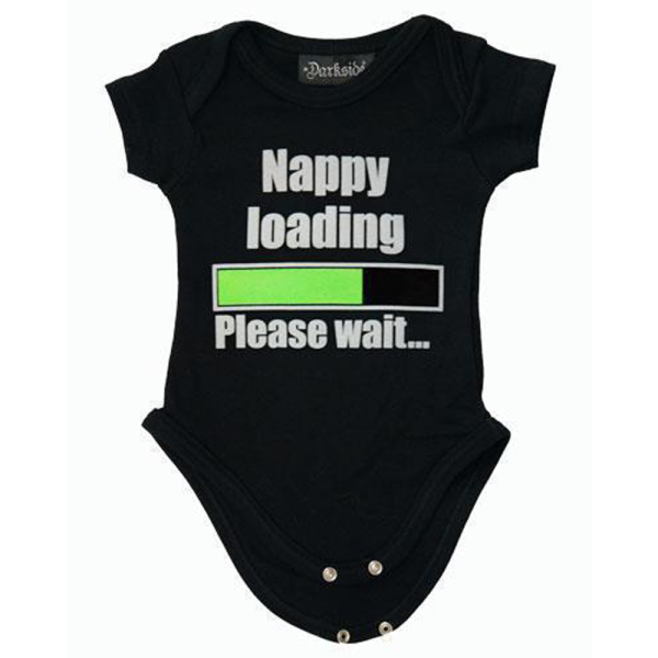 Darkside Baby Strampler Nappy Loading 0-6 Monate
