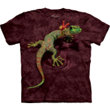  Kinder T-Shirt "Peace Out Gecko" M - 128/134