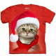 The Mountain Kinder T-Shirt " Santa Cat Red" M - 128/134