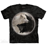 The Mountain Erwachsenen T-Shirt "Yin Yang Wolves"