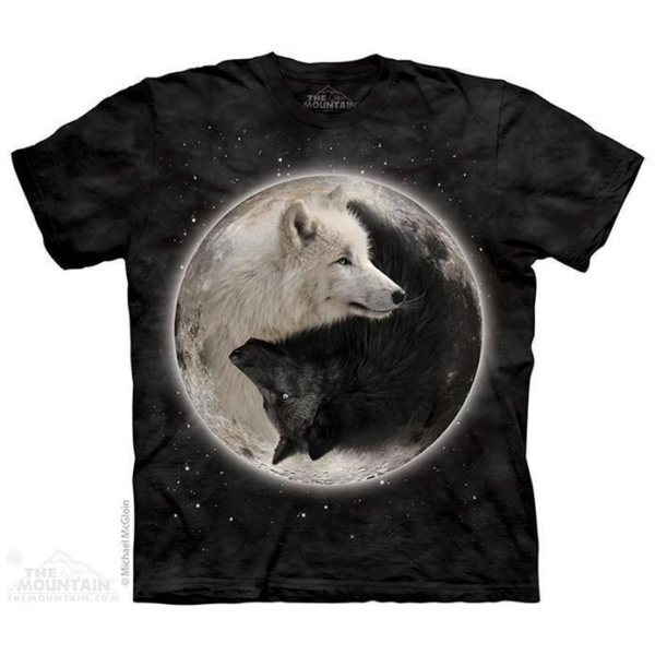 The Mountain Erwachsenen T-Shirt "Yin Yang Wolves" S