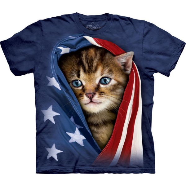 The Mountain Erwachsenen T-Shirt "Patriotic Kitten"
