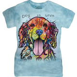  Damen T-Shirt "Dog is Love" L