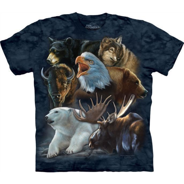 The Mountain Erwachsenen T-Shirt "Wild Alaskan Collage" L