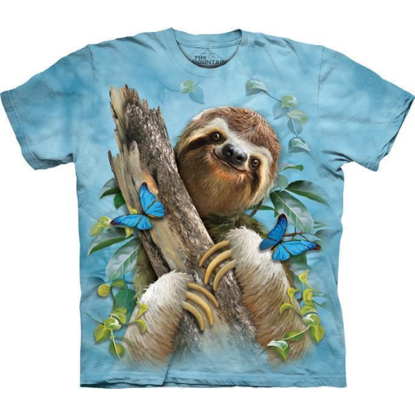  T-Shirt Sloth & Butterflies