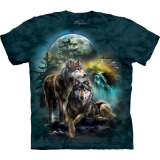 The Mountain Erwachsenen T-Shirt "Wolf lookout"