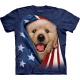 The Mountain Erwachsenen T-Shirt "Patriotic Golden Puppy" 5XL