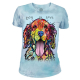 The Mountain Damen T-Shirt Tri-Blend "Dog Is Love" S