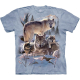 The Mountain Erwachsenen T-Shirt "Wolf Family" S