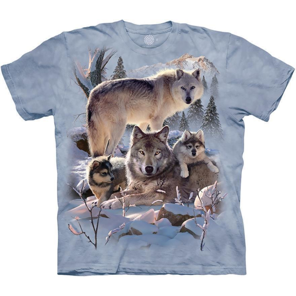 The Mountain Erwachsenen T-Shirt "Wolf Family" 5XL