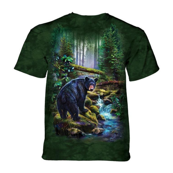  T-Shirt Black Bear Forest