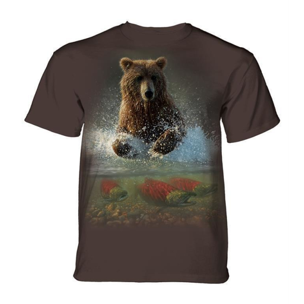 The Mountain Erwachsenen T-Shirt "Lucky Fishing Hole Bear" 5XL