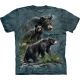 The Mountain Erwachsenen T-Shirt "Three Black Bears" 5XL