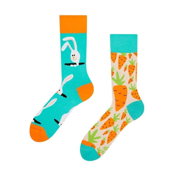 Dedoles Erwachsenen Unisex Socken "Kaninchen und Karotte" UK3-5/EU35-38/US4-6