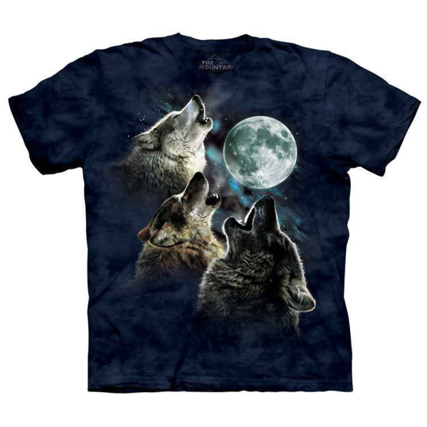 The Mountain Erwachsenen T-Shirt "Three Wolf Moon in Blue" XL