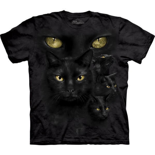 The Mountain Erwachsenen T-Shirt "Black Cat Moon Eyes"