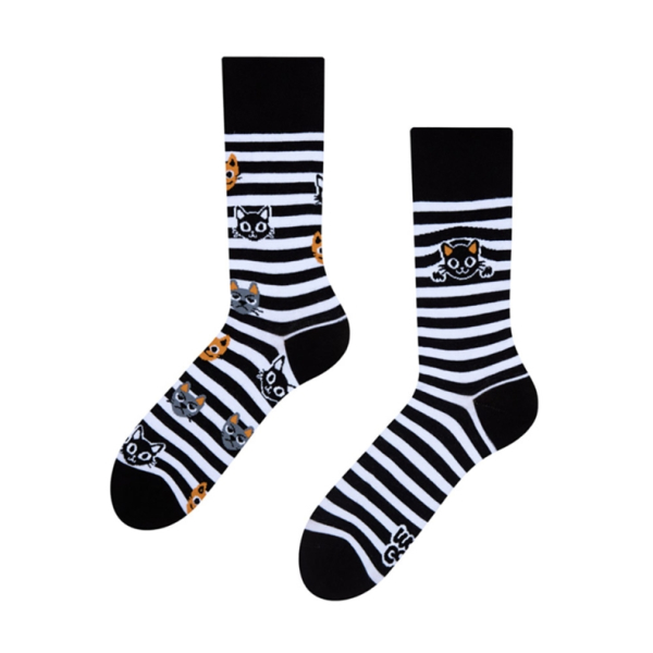 Dedoles Unisex Socken "Cats & Stripes" UK3-5/EU35-38/US4-6