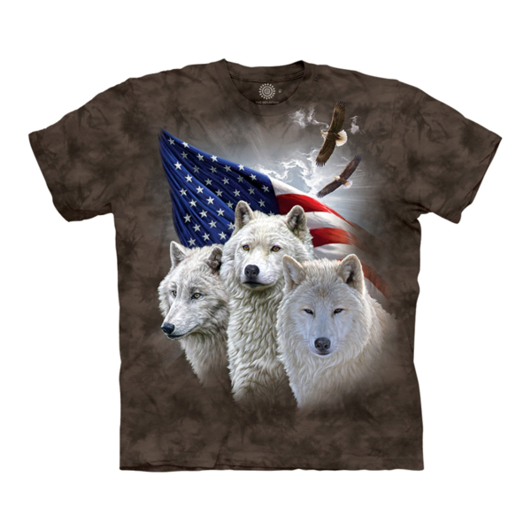 The Mountain Erwachsenen T-Shirt "Patriotic Wolves" S