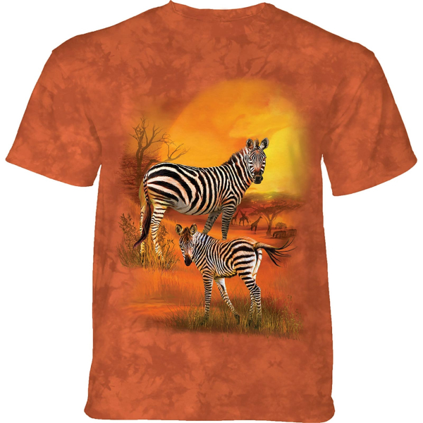 The Mountain Erwachsenen T-Shirt "Mama and Baby Zebra" 3XL