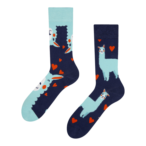 Dedoles Unisex Socken "Lama und Herzen" UK6-8/EU39-42/US7-9